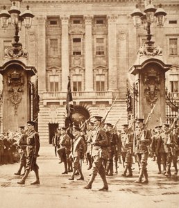 King Edward VIII Carrying the Colour at Buckingham Palace, when he was commissioned in the Grenadier Guards